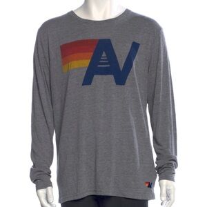 Men’s Aviator Nation Gray Long Sleeve Tee, size large